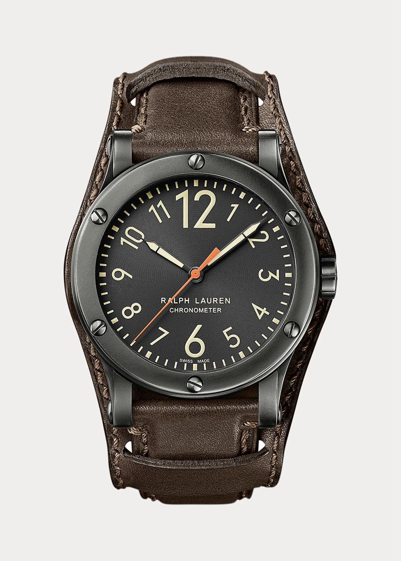 Relojes Ralph Lauren Hombre 45 Mm Safari Chronometer Chile Negras CZWAX-7983